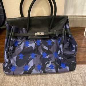 LARETTAMIA BLUE CAMOUFLAGED SKULL BAG